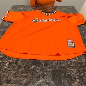 Orioles Ripken Jersey. Orange, White and Navy Blue. Size 4XT